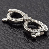 Vintage 14K White Gold 0.14 TCW Glasses Diamond Charm Pendant