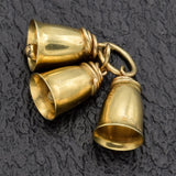 Vintage 14K Yellow Gold Three Bells Charm Pendant
