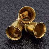 Vintage 14K Yellow Gold Three Bells Charm Pendant
