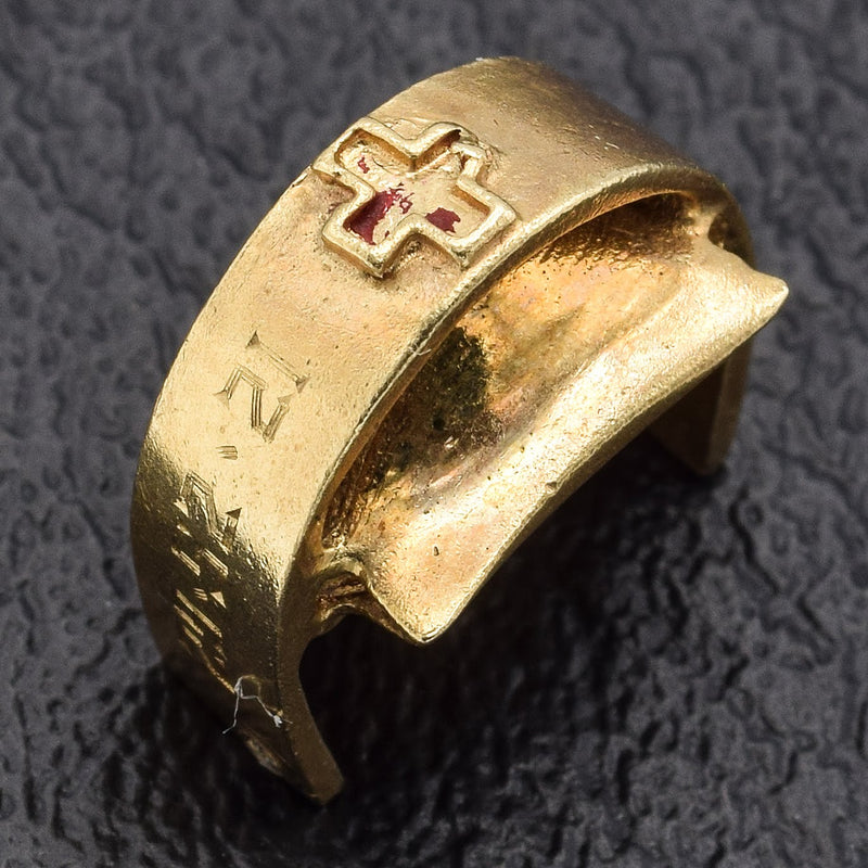 Vintage 14K Yellow Gold Nurse's Cap Charm Pendant