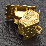 Vintage 14K Yellow Gold Movable House Charm Pendant