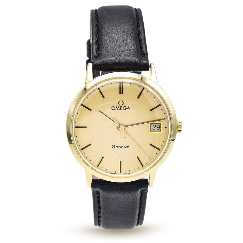 Vintage 1975 14K Gold Omega Geneve Watch