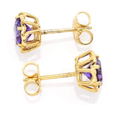 Tiffany & Co. 18K Yellow Gold Amethyst Stud Earrings