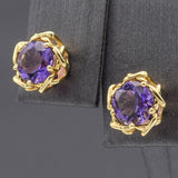 Tiffany & Co. 18K Yellow Gold Amethyst Stud Earrings