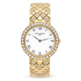 Estate Patek Philippe Calatrava 18K Gold Diamond Women's Watch