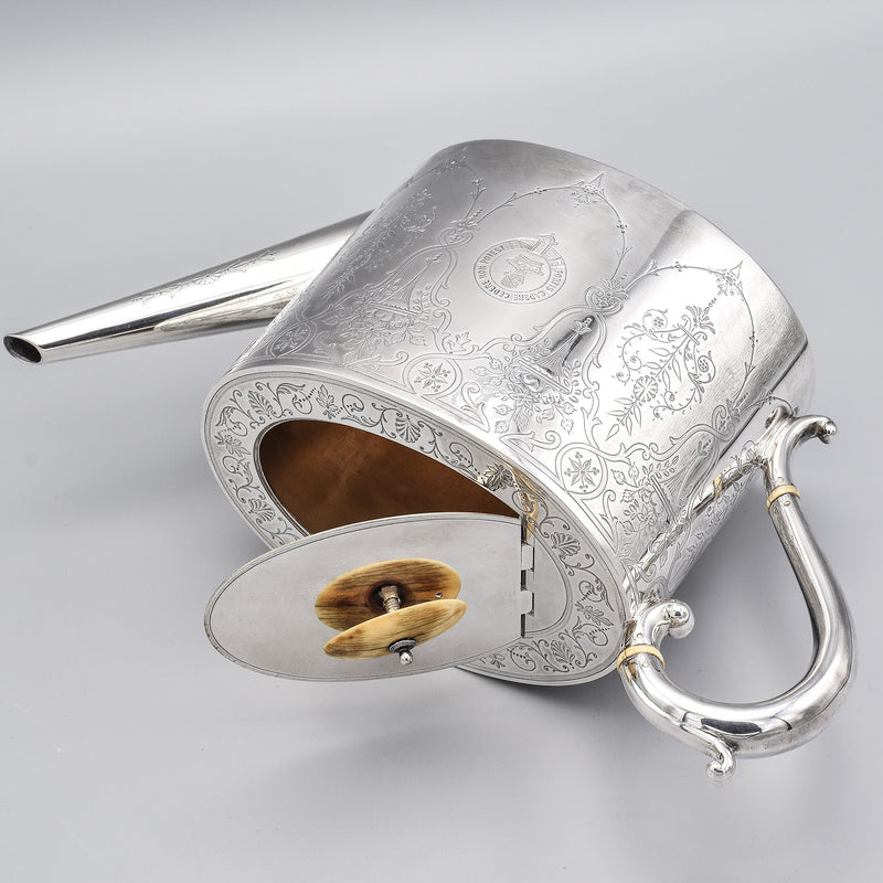 Atkin Brothers Sheffield Antique Victorian Sterling Silver Tea & Coffee Set of 4