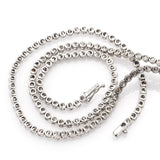 Estate 18K White Gold 52.62 Carats Ruby & 1.92 TCW Diamond Tennis Necklace H/I SI-1-I/1