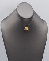 Antique 14K Yellow Gold 2.06 TCW Euro Cut Diamond Pendant
