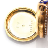 Antique 14K Gold Enamel Pocket Watch With Swiss Movement