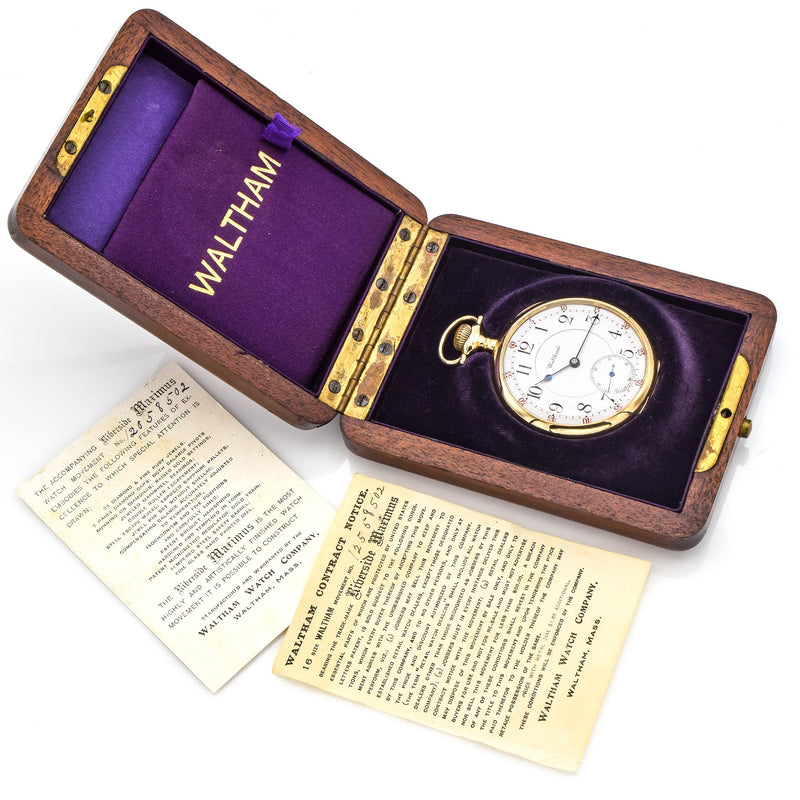 Antique 1902 Waltham Maximus Riverside Pocket Watch Original Box And Papers
