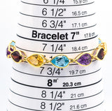 Estate 14K Yellow Gold Pear Multi-Stone Hinged Link Bracelet