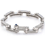 Charriol 18K White Gold Diamond Millennium Bracelet