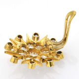 Antique 14K Yellow Gold 2.06 TCW Euro Cut Diamond Pendant
