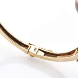 Antique Victorian 14K Yellow Gold Turquoise Hinged Bangle Bracelet