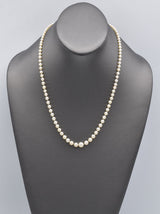 Vintage Mikimoto Sterling Silver Sea Pearl Single-Strand Necklace