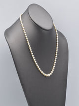 Vintage Mikimoto Sterling Silver Sea Pearl Single-Strand Necklace
