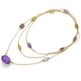 Estate 14K Yellow Gold Multi-Stone Necklace