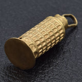 Vintage 18K Yellow Gold Leaning Pisa Tower Charm Pendant 3.3 Grams