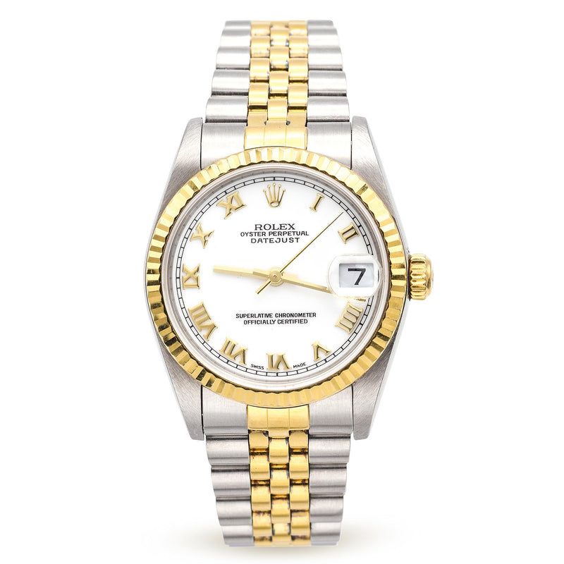 1999 Rolex Datejust 18K Gold Stainless Steel Watch Ref 78273 Women's