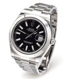 Rolex Datejust II 116300 Black Dial Watch 41mm Automatic Men's Box Papers