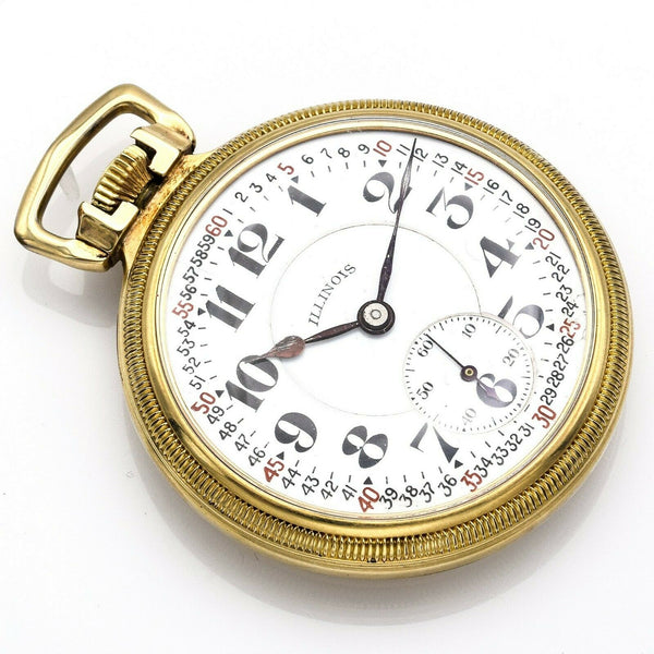 1919 Illinois Bunn Special 60 Hour Pocket Watch 23 Jewels 10K Gold Filled 6 Pos.