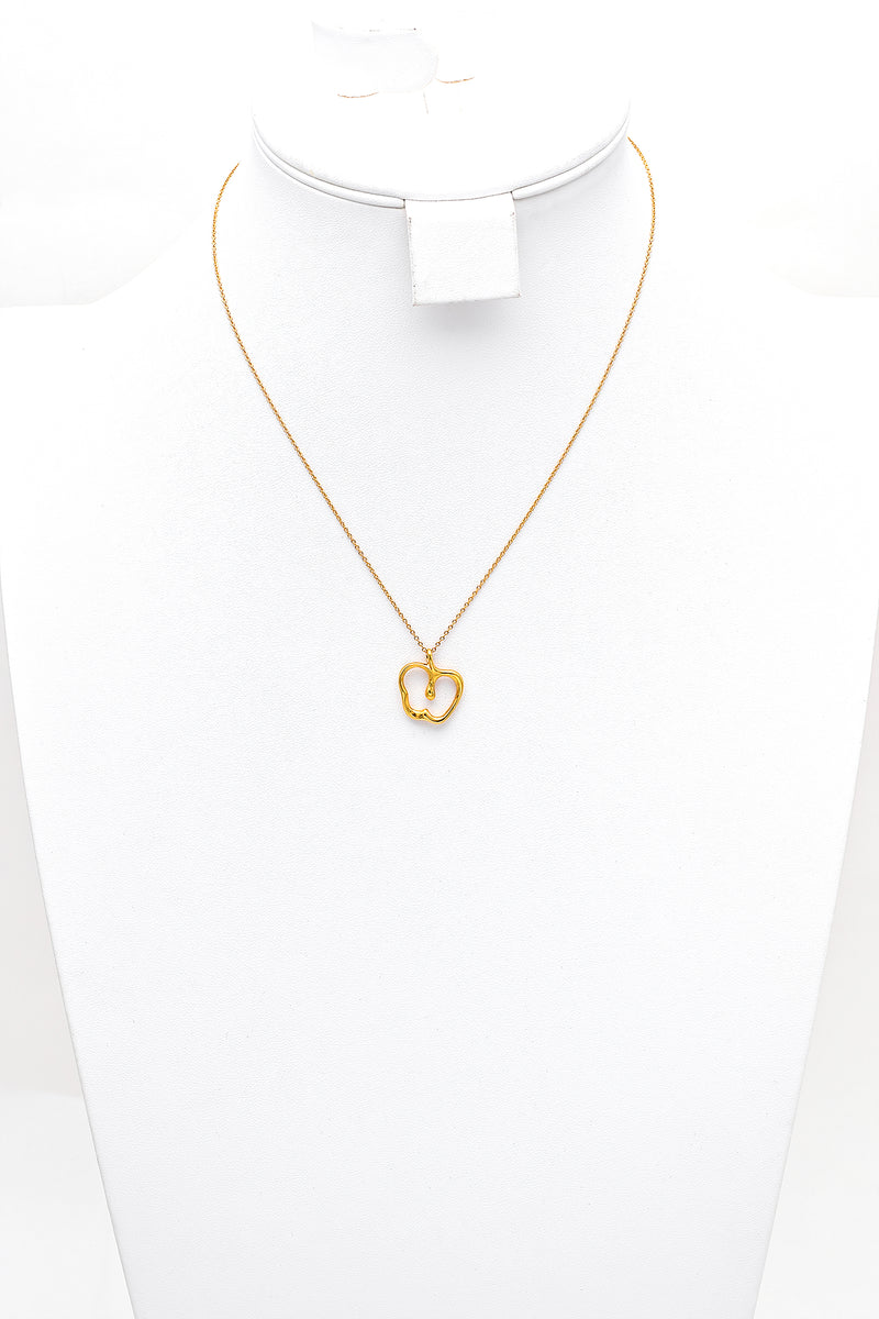Tiffany & Co. Elsa Peretti 18K Yellow Gold Apple Pendant Necklace 16 Inches