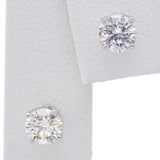 Vintage 14K White Gold 0.74 TCW Diamond Round Stud Earrings 4.6 mm
