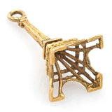 Vintage 14K Yellow Gold Eiffel Tower Charm Pendant