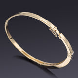 Vintage 14K Yellow Gold 0.57 TCW Diamond Hinged Bangle Bracelet 11.0 Grams