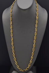 Uno a Erre Vintage 18K Yellow Gold 8.7 mm Mariner Chain Necklace 32 Inches