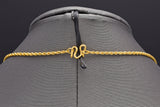 Vintage 24K Yellow Gold Rope Chain Necklace 2 mm 11.2 Grams 17 Inches