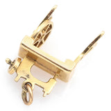 Vintage 14K Yellow Gold Treadle Sewing Machine Charm Pendant 2.2 Grams