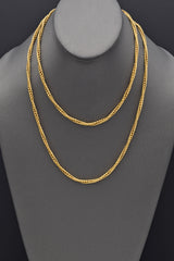 Buccellati 18K Yellow Gold 4 mm Rope Chain Necklace + Box 37.75 Inches