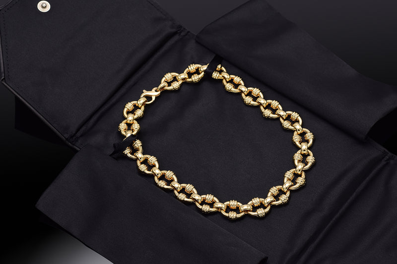 ORO 14K Yellow Gold Chunky Oval Cable Chain Necklace 51.1 Grams 17.5 Inches