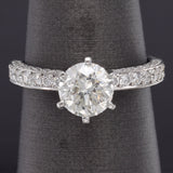 GIA Certified Platinum 2.42 TCW Round Brilliant Diamond Band Ring 5.4 Grams