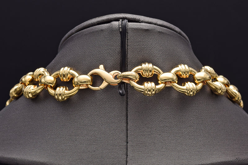 ORO 14K Yellow Gold Chunky Oval Cable Chain Necklace 51.1 Grams 17.5 Inches