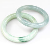 Vintage Translucent Green Jade Baby Bangle Bracelet Lot of 2