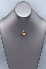 Vintage 14K Yellow Gold Pink Crystal Bucket Charm Pendant