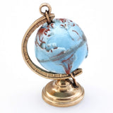Vintage 14K Yellow Gold World Globe Charm Pendant