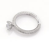 James Allen GIA Certified 14K White Gold 0.42 Carat Diamond Band Ring + Box VVS1