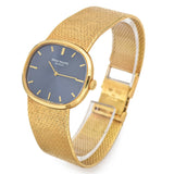 Vintage PATEK PHILIPPE Ellipse 18K Yellow Gold 3581 Blue Dial Manual Men's Watch