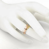 Cartier 18K Tricolor Gold Trinity 2.5 mm Band Ring + Pouch