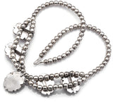 Vintage Sterling Silver Rhodochrosite Southwestern Navajo Pearl Necklace
