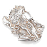 Vintage Sandy Val Sterling Silver Mucha Girl Belt Buckle 66.9 x 46.5 mm
