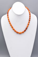 Vintage Butterscotch Amber Graduated Beaded Necklace