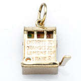 Vintage 14K Yellow Gold Slot Machine Movable Charm Pendant