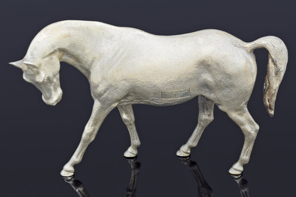 Vintage Longman & Strongitharm London Sterling Silver Horse Figurine Box 653.3G
