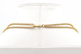 Antique 14K Gold Black Enamel Braided Hair Mourning Pendant On GF Chain Necklace