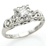 Vintage 14K White Gold 0.25 Ct Diamond Band Ring E/F VS-1