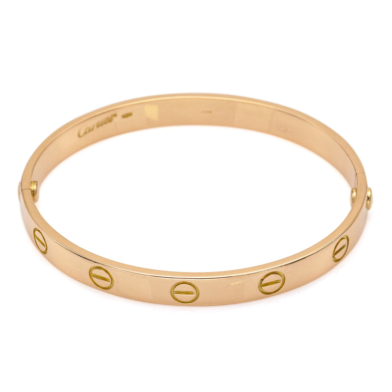 CARTIER 18K Yellow Gold Screw Love Bracelet Size 16 + Box, Screwdriver